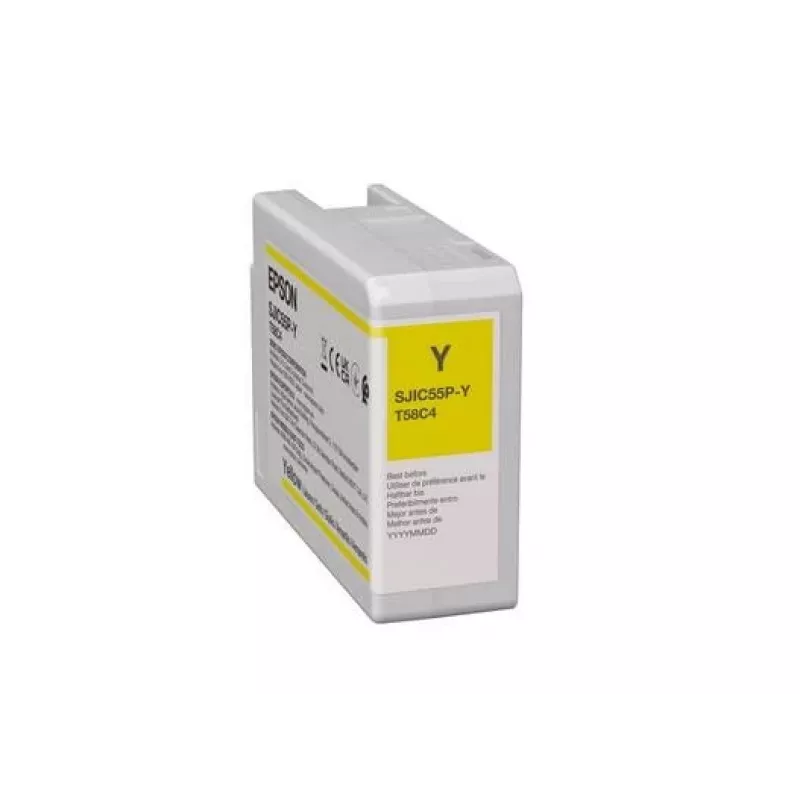 Mustekasetti Epson SJIC55(Y) ColorWorks CW-D6500/D6000 -laitteisiin keltainen