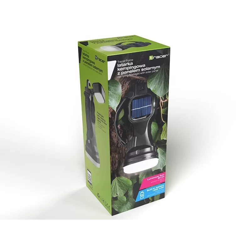 Taskulamppu TRACER Camping Torch 47140 aurinkoladattava, vesitiivis