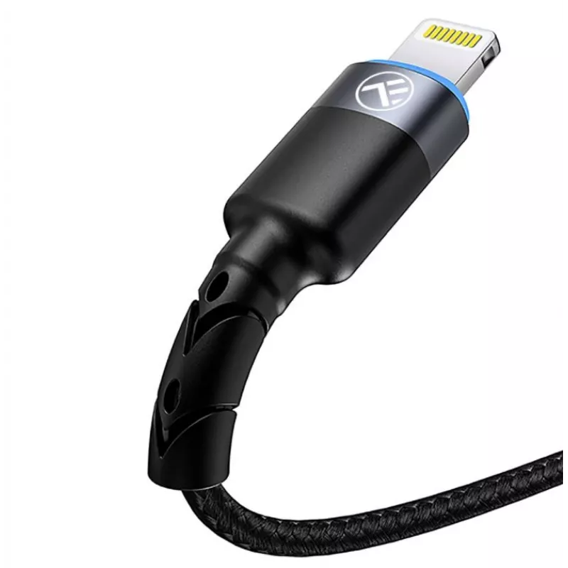USB-Lightning-datakaapeli Tellur 1,2 m nailon punottu musta
