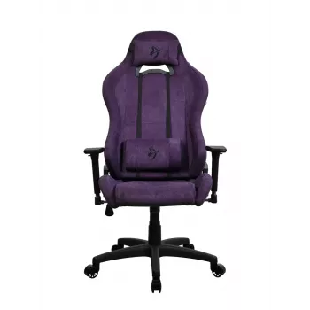 Arozzi Torretta SoftFabric -pelituoli violetti – ergonominen muotoilu, säädettävät käsinojat, kallistettava selkänoja