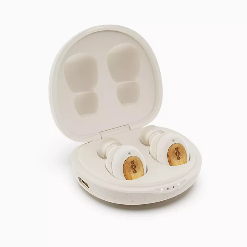Marley True Wireless -nappikuulokkeet Champion sisäänrakennetulla mikrofonilla Bluetooth Cream