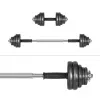 REBEL ACTIVE säädettävät käsipainot laukussa 30 kg tangolla