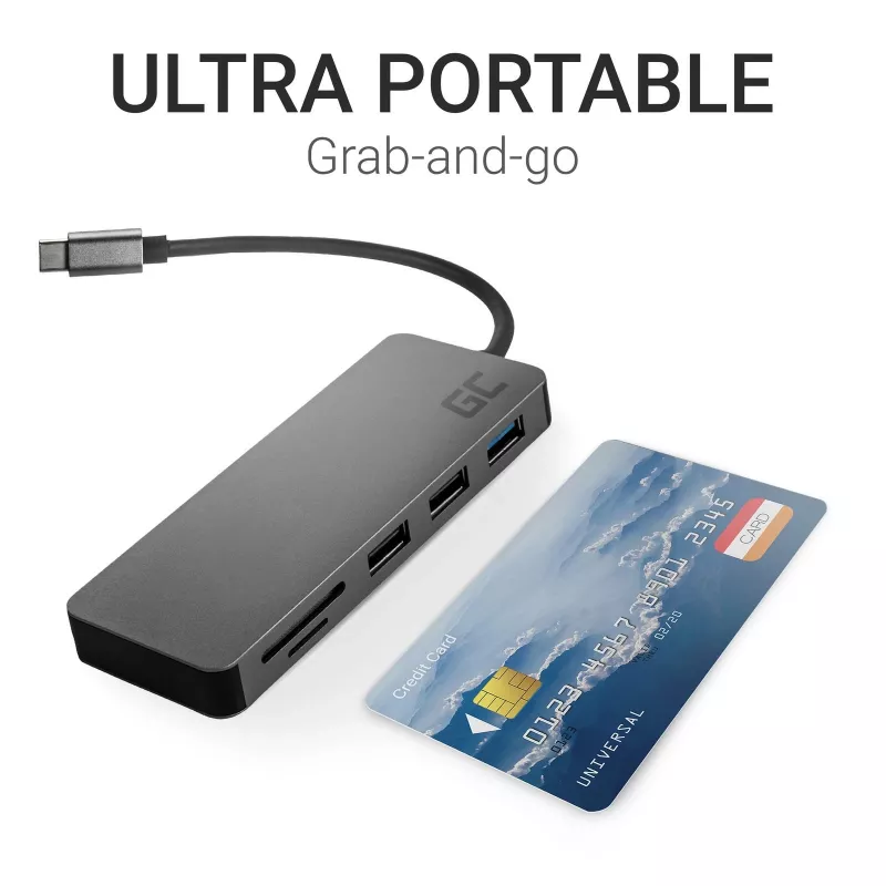 Green Cell AK50 - USB 3.2 Gen 1 (3.1 Gen 1) Type-C - USB 2.0 - USB 3.2 Gen 1 (3.1 Gen 1) Type-A - USB 3.2 Gen 1 (3.1 Gen 1) Type-C - MicroSD (TransFlash) - SD - hopea - Apple MacB