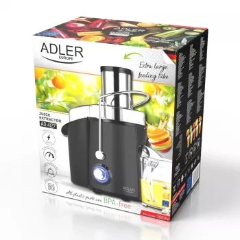 Linko Adler AD 4127 — 1000 W, musta, mehusäiliö, 3,9 kg