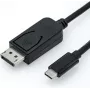 Roline - ulkoinen videosovitin - USB-C 3.1 - DisplayPort - musta