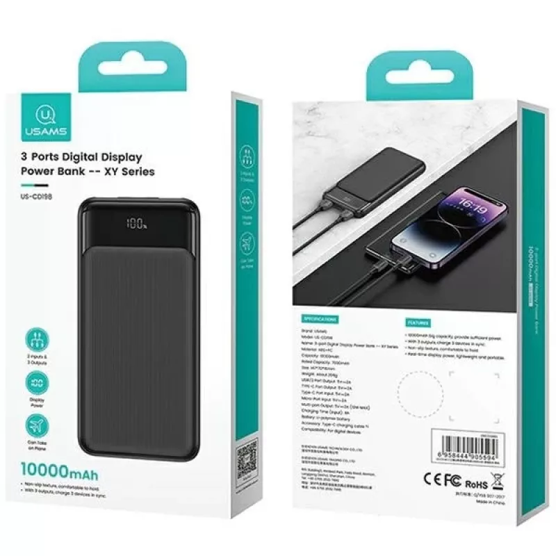 USAMS-laturi USA001631 30W 1x USB-C ja 1x USB-A pikalataus