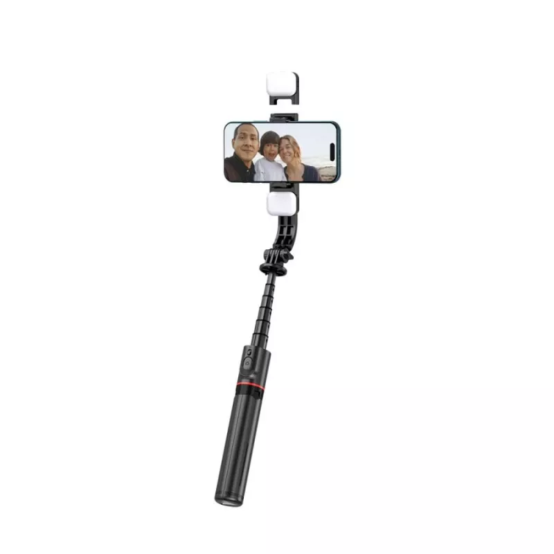 Tech-Protect L05S selfie-keppi jalustalla LED-valolla ja Bluetooth-kaukosäätimellä