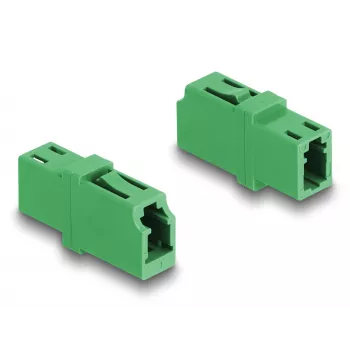 Optinen kuitukytkin LC simplex naaras LC simplex naaras APC vihreä DeLOCK 87984