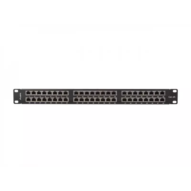 PATCH-PANEELI 48 PORTTIA 1U 19 CAT6A FTP SUOJATTU MUSTA LANBERG