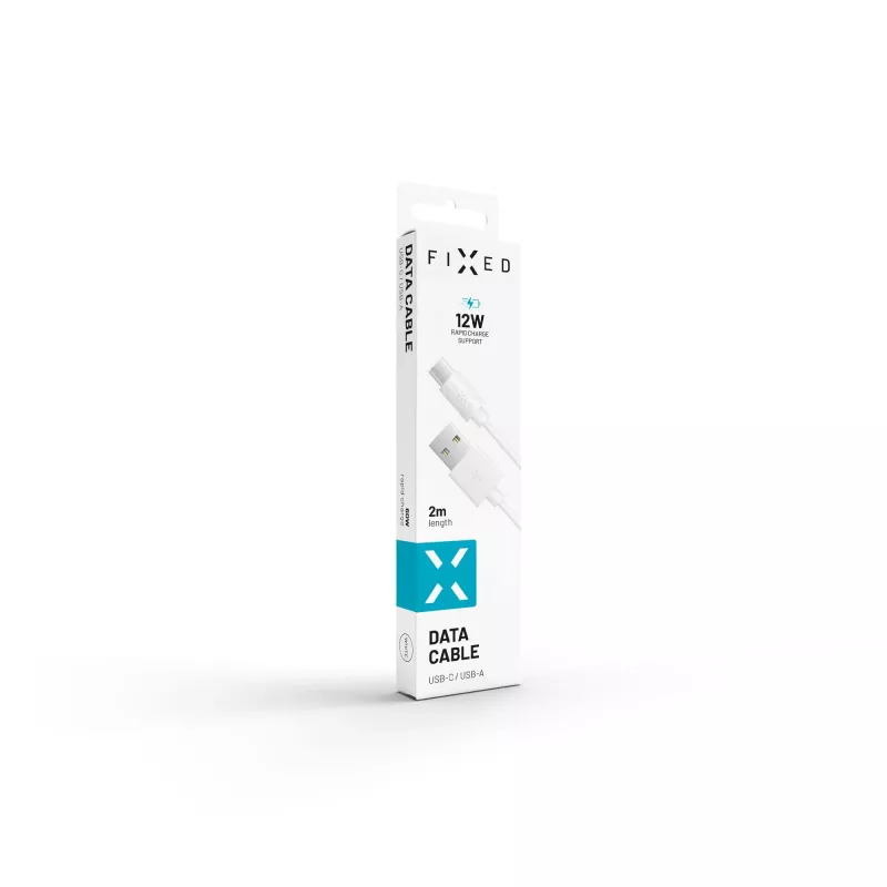 USB–USB-C-data- ja latauskaapeli FIXED FIXD-UC2M-WH — 2,0 m, valkoinen