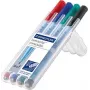 Tussi Staedtler Lumocolor correctable 305 4 kpl vihreä musta sininen punainen