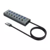 USB-keskitin Akasa AK-HB-21BKCM alumiini USB 3.2 Gen 1 5000 Mbit/s