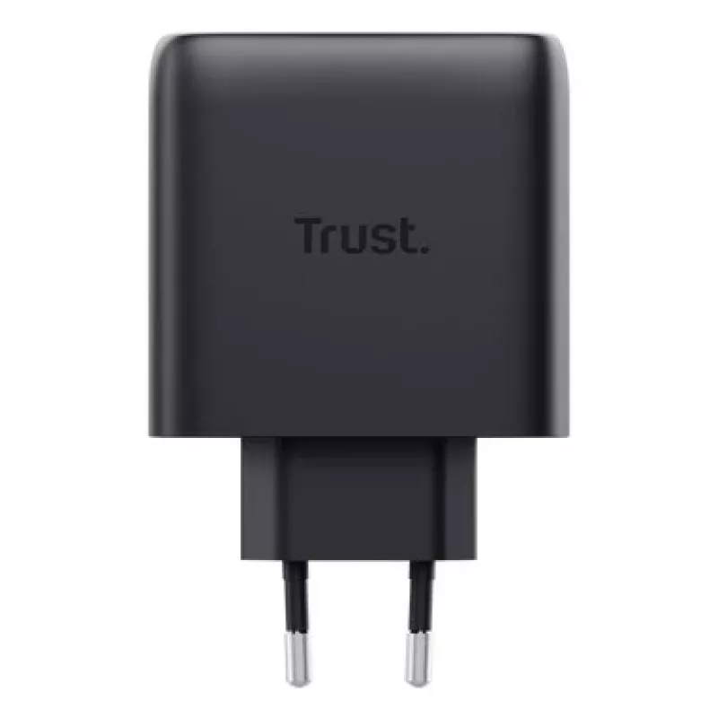 Laturi Trust Maxo 65W 2-porttinen USB-C GaN laturi pikalataus musta