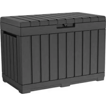 Ulkosäilytyslaatikko Keter Kentwood 190L — 190 litraa, grafiitti, taittuva ovi, 823×457×577 mm