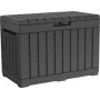 Ulkosäilytyslaatikko Keter Kentwood 190L — 190 litraa, grafiitti, taittuva ovi, 823×457×577 mm