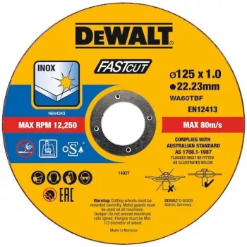Hiomalaikka DeWALT DT20540-QZ litteä keskiosa raudalle metallille ruostumattomalle teräkselle