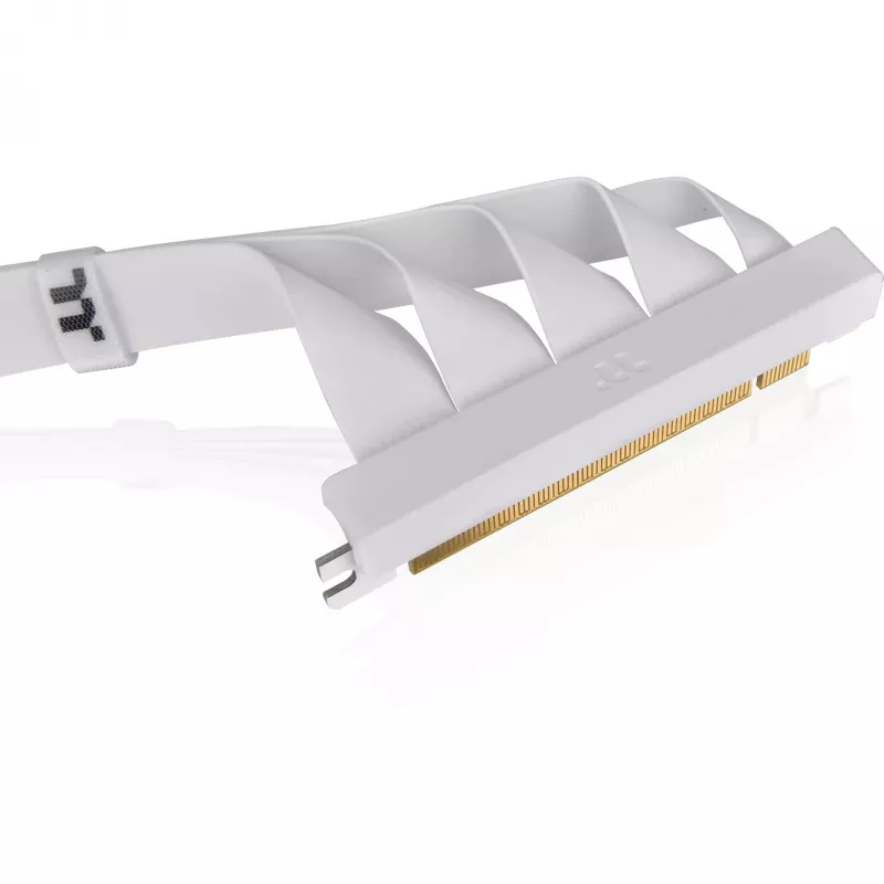Thermaltake PCI-E 4.0 Dual 90 Degree -riser-kaapeli, 40 cm, valkoinen (AC-077-CO6OTN-C1)