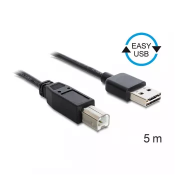 USB-kaapeli DeLOCK 85553 USB 2.0 5 m USB A USB B musta