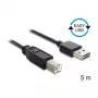 USB-kaapeli DeLOCK 85553 USB 2.0 5 m USB A USB B musta
