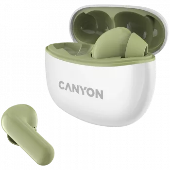 CANYON In-Ear-kuulokkeet TWS-5, vihreä Bluetooth 5.3, kosketusohjaus, lataustulo: USB-C