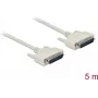 Sarjakaapeli DELOCK 84537, D-Sub 25-pin – D-Sub 25-pin, beige, 5 m