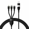 USB-kaapeli Baseus CASS030101 1,2 m USB-A/USB-C USB-C/Micro-USB-B/Lightning musta