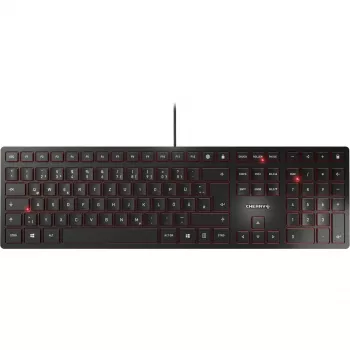 CHERRY KC 6000 Slim näppäimistö yleiskäyttöön USB QWERTZ saksa musta