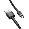 Baseus Cafule 2.4A 1 m Micro-USB-kaapeli (harmaa/musta)