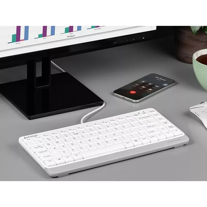 Näppäimistö A4Tech FSTYLER FK11 valkoinen A4TKLA47119 (A4TKLA47119)