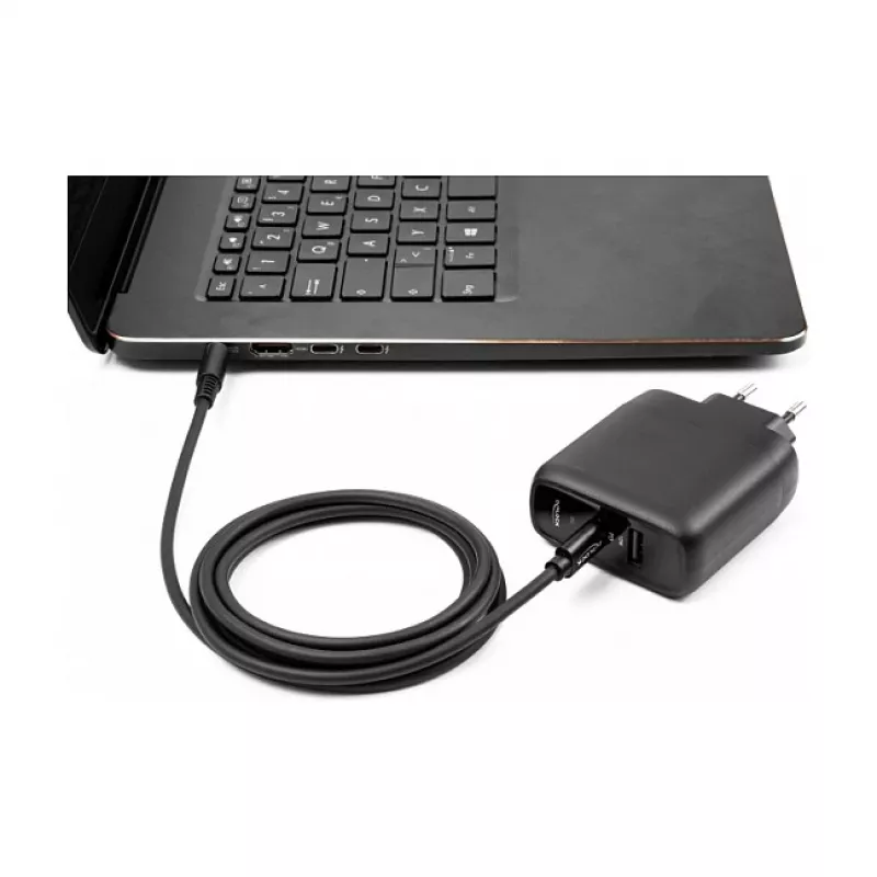 DeLOCK kannettavan laturikaapeli USB Type-C -pistoke Dell 4.5 x 3.0 mm -pistoke 1,5 m 20 V