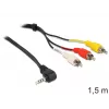 Videokaapeliadapteri DeLOCK 84504 1,5 m 3,5 mm 3 x RCA musta