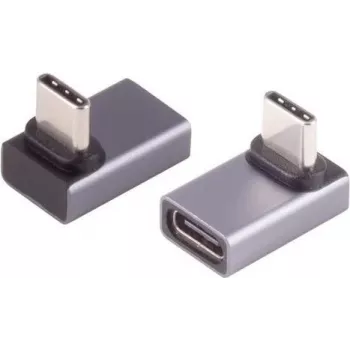 USB-C-sovitin ShiverPeaks Pro 90° kulma 4.0 – kulmikas USB-C-liitin, USB4/USB3.2-yhteensopiville laitteille