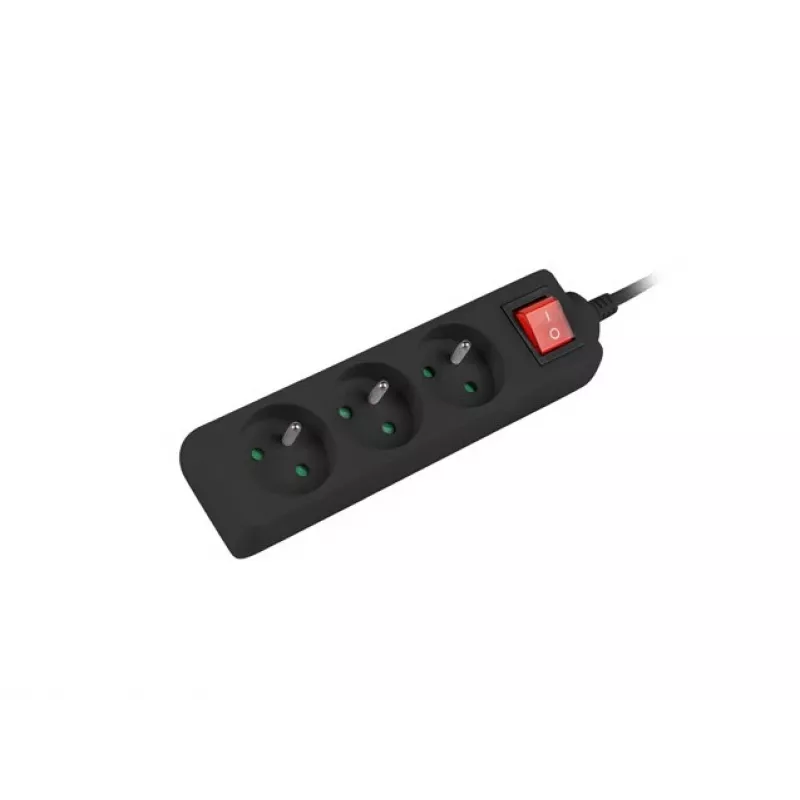 Lanberg PS1-03E-0150-BK jatkojohto (1,5 m, musta)