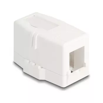 Delock 85841 Keystone-tyhjä kotelo, 1 portti, magneettijalusta, valkoinen