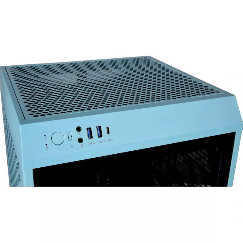 Thermaltake The Tower 200 turkoosi karkaistu lasi