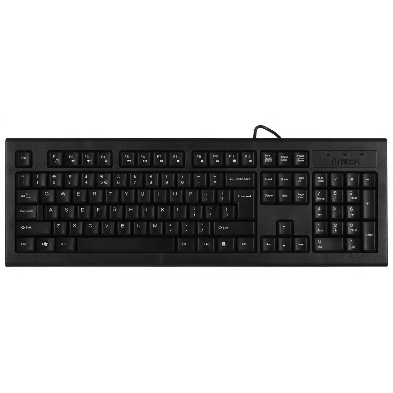 A4Tech KR-85 näppäimistö USB QWERTY US englanti musta