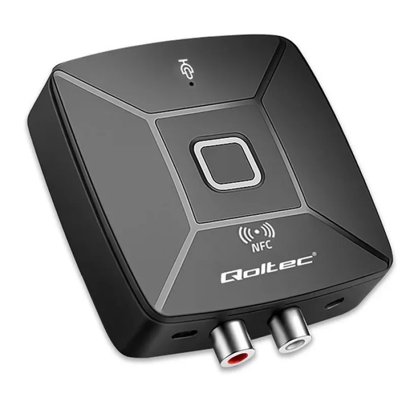 QOLTEC langaton HiFi-audiolähetin/vastaanotin malli 56981 — Bluetooth/Line-In-audiosilta