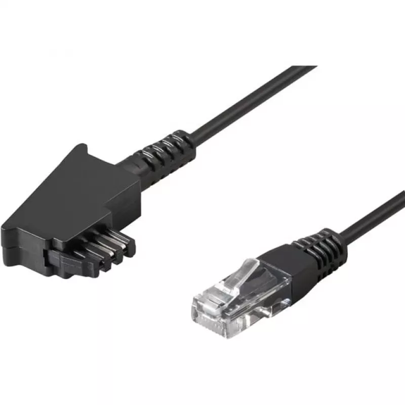 Wentronic Goobay - puhelinkaapeli - TAE-F (M) - RJ-45 (M) - 15 m - musta (51236)