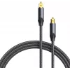Vention optinen audiokaapeli, punottu, 10 m, MUSTA