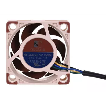 Noctua-tuuletin NF-A4X20 5V PWM — 40×20 mm, 5 V, 4-pin PWM, 1100–5000 kierr./min, 9,4 m³/h