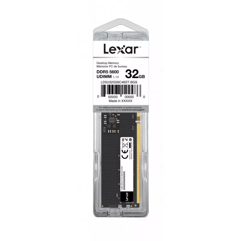 Lexar DDR5 - moduuli - 32 GB - DIMM 288-PIN - 5600 MT/s / PC5-44800