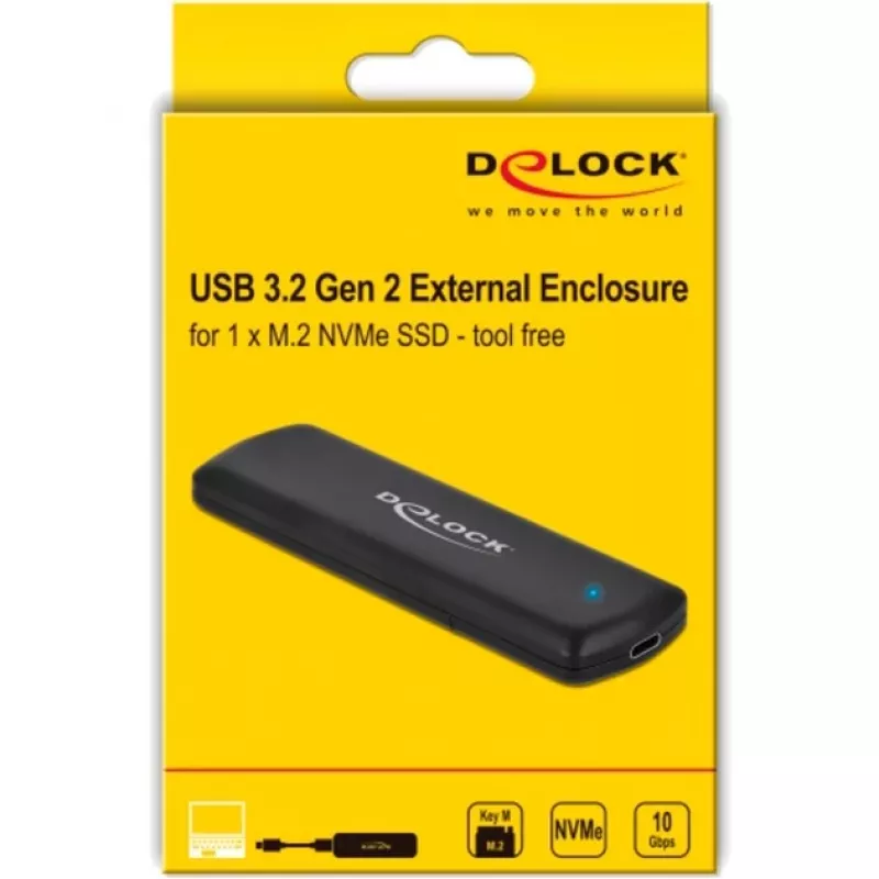 SSD-kotelo DeLOCK 42615 musta M.2