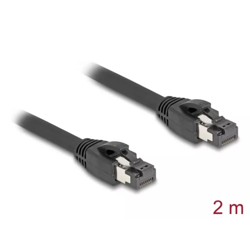 DeLOCK RJ45 verkkokaapeli Cat.8.1 S/FTP 2m 40Gbps musta