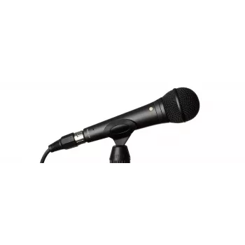 Dynaaminen lavamikrofoni RØDE M1 — johdollinen XLR, 75–18 000 Hz, -56 dB herkkyys, 320 Ω, musta