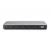 Digitus DA-70918 USB-C-telakointiasema, 13 porttia, 3x HDMI, 2x DP, 4x USB-A, 1x USB-C, RJ-45 1GbE, SD, ääni, 150 W