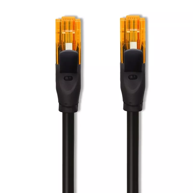 QOLTEC Ethernet-patchkaapeli CAT6, 2×RJ45, 20 m, musta
