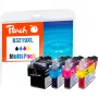 Peach PI500-245 mustepatruuna 4 kpl musta, syaani, magenta, keltainen