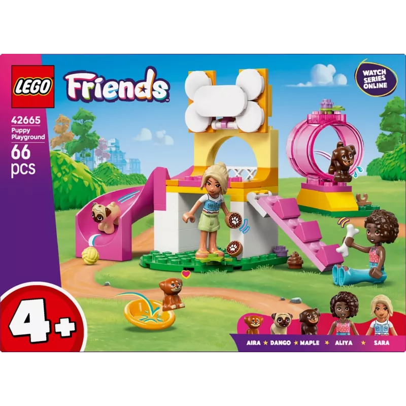 Rakennuslelu LEGO Friends pentujen leikkipaikka sarja 42665, 66 osaa, 2 minihahmoa, ikä 4+