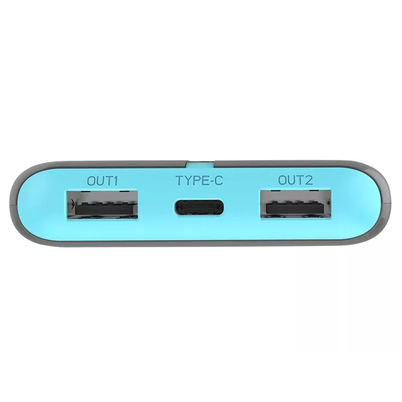 PowerBank EnerGo 10000mAh harmaa-sininen