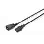 Digitus ASSMANN - virtakaapeli - IEC 60320 C14 - IEC 60320 C13 - AC 250 V - 1,2 m - muotoiltu - musta (AK-440201-012-S)